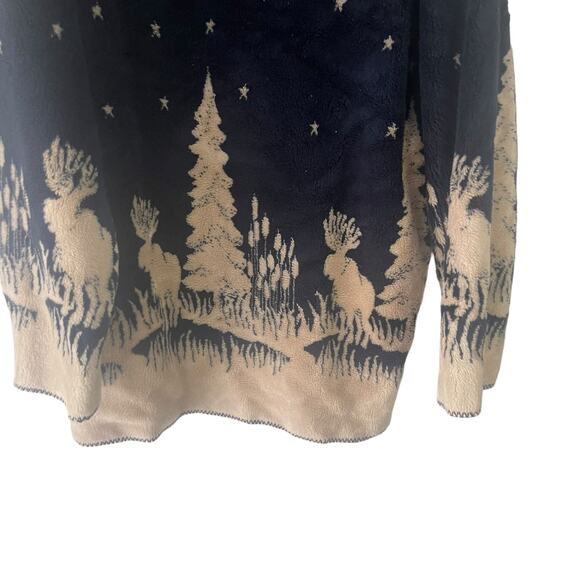 Country Woods Vintage 90s Women's Size XL Fleece Mountain Elk‎ Woods Toggle Coat - Picture 6 of 8